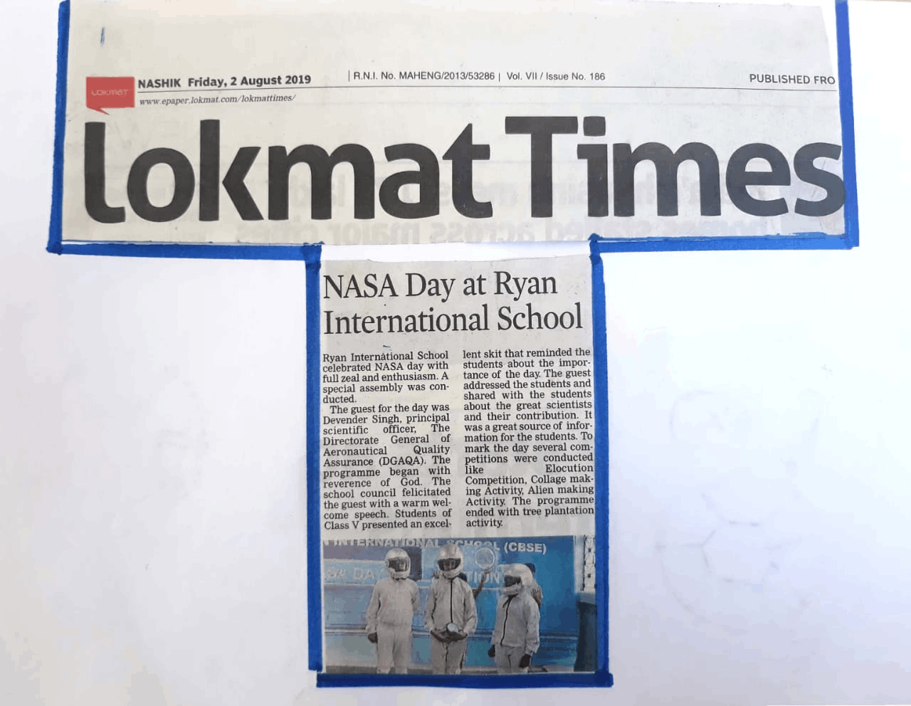 NASA DAY - Ryan International School, Hal Ojhar